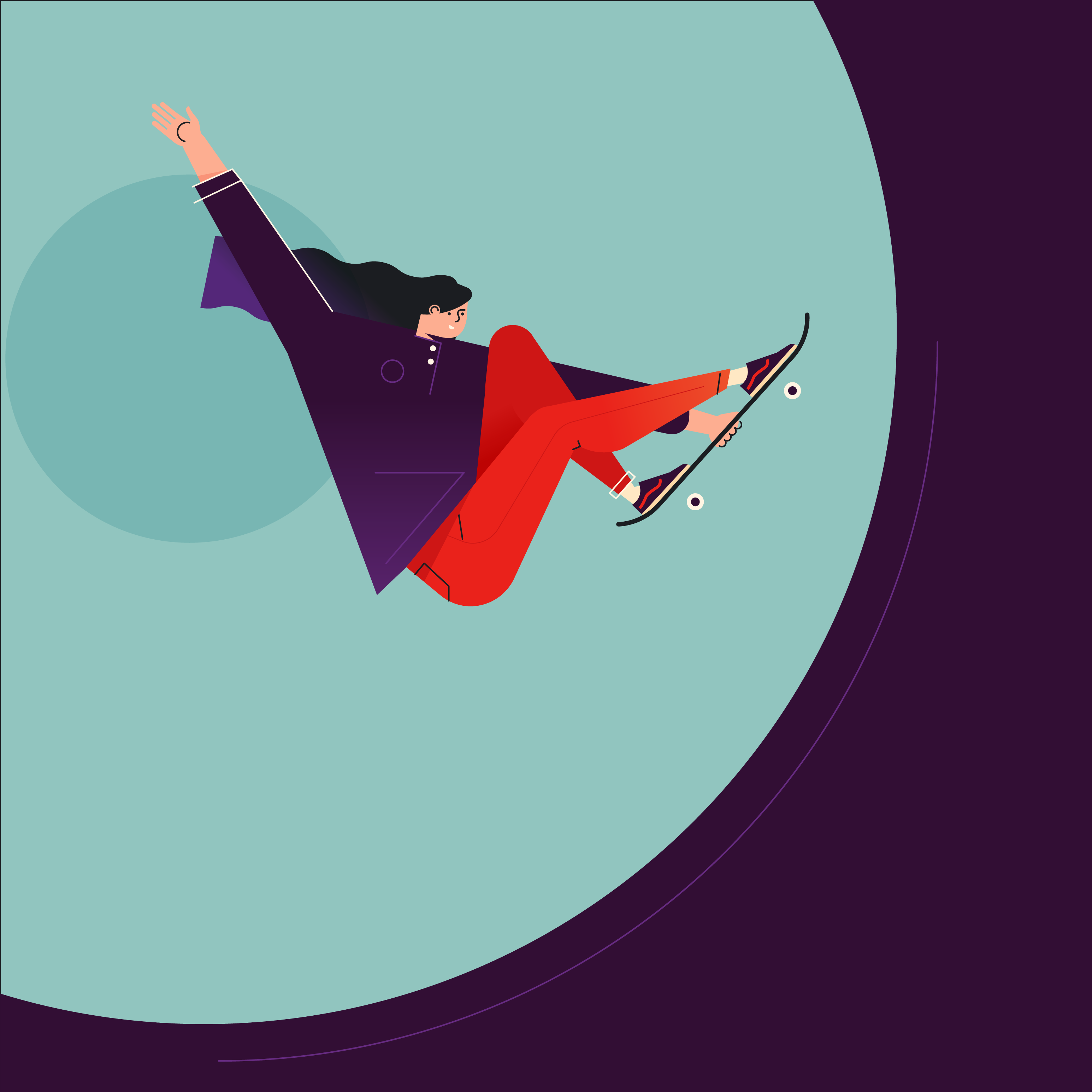 Vans Skating skateboard Character vector people (3).png