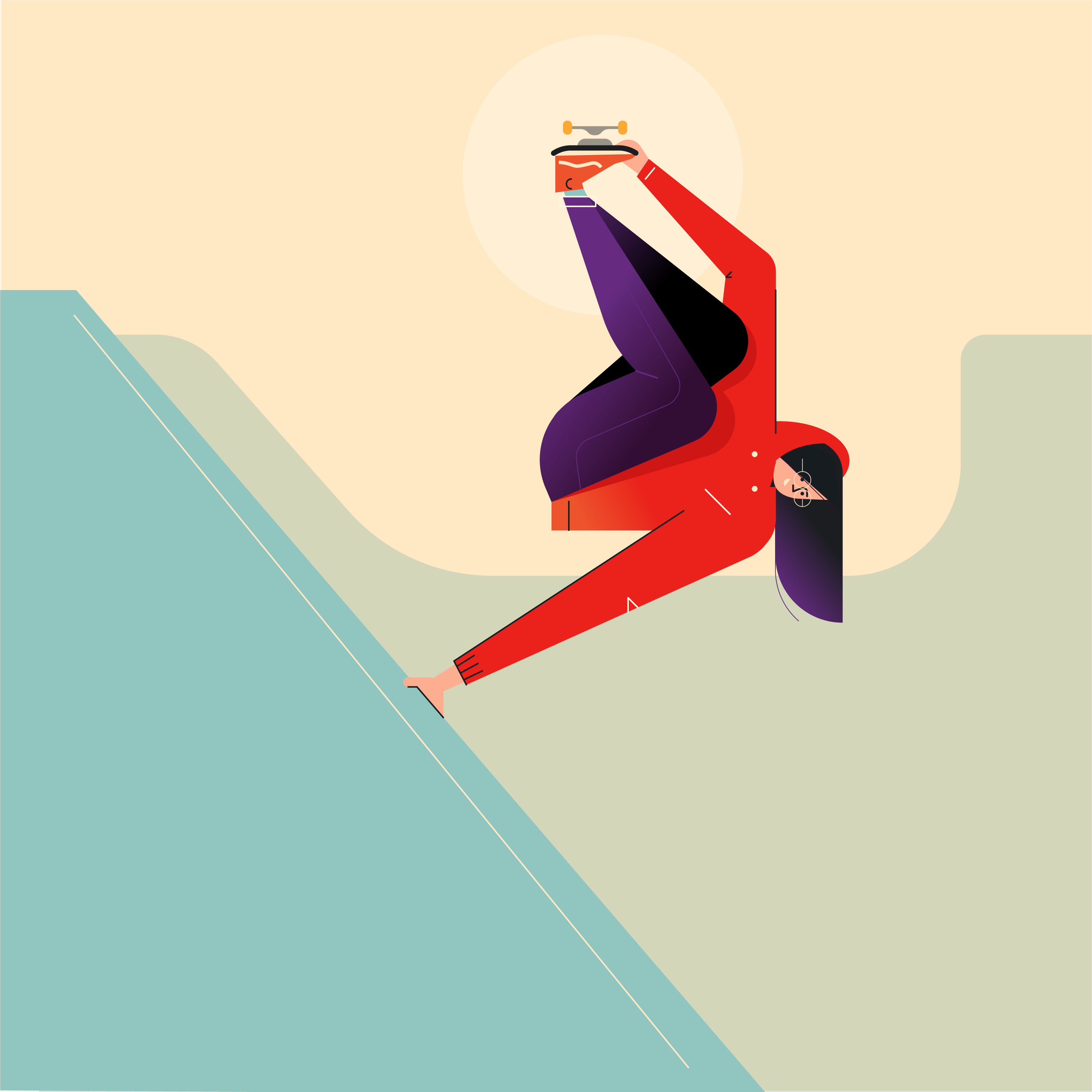 Vans Skating skateboard Character vector people (2).png