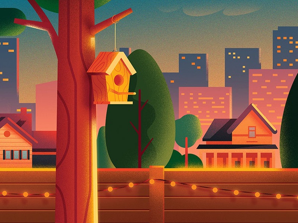 Backyard detail anano illustration warm cute skyline city home house t.jpg