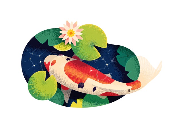 Koi japanese japan flora nature illustration texture flat 2d koi fish.jpg