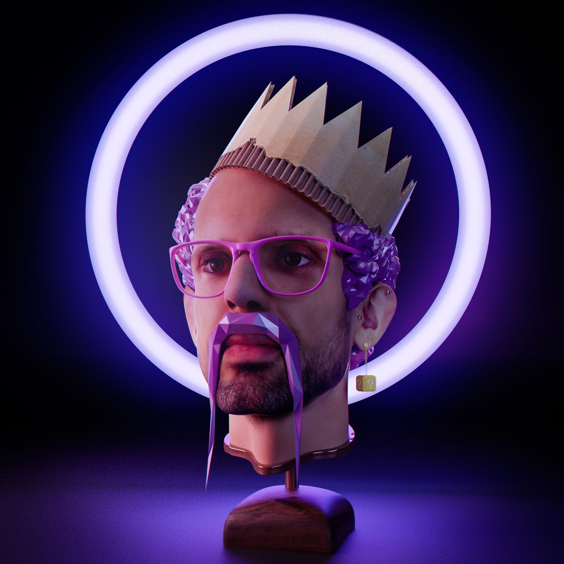 3D human ILLUSTRATION  Low Poly lowpoly portrait Realism Render self p.jpg