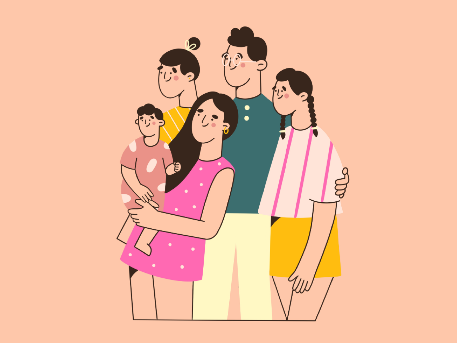 family picture colors happiness characters picture family flat illustr.png