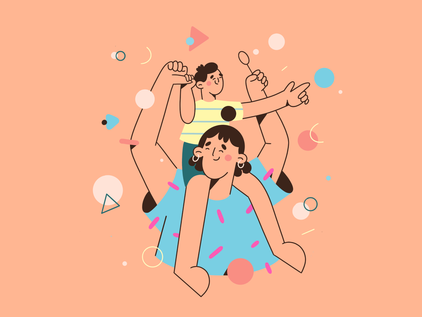 happiness auntie negative space lineart color contrast pattern shapes.png