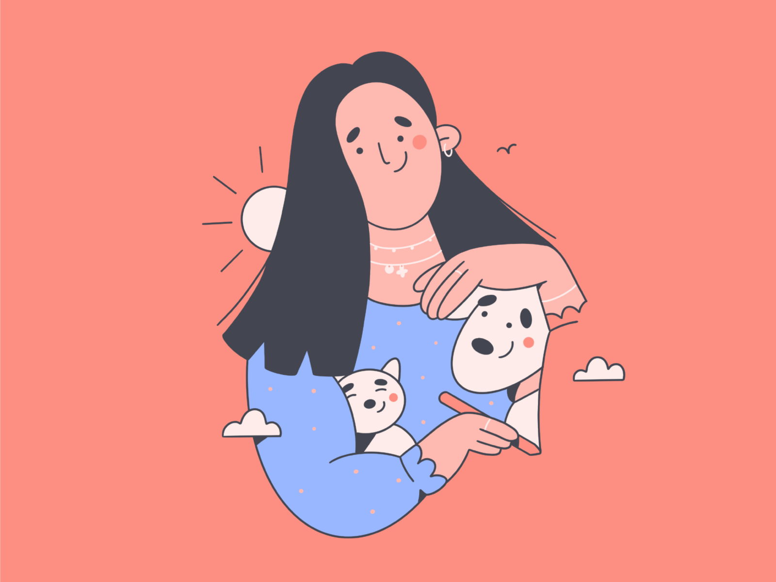 Hi, its me! love good vibe drawing sun animals animal lover kitty cat.png