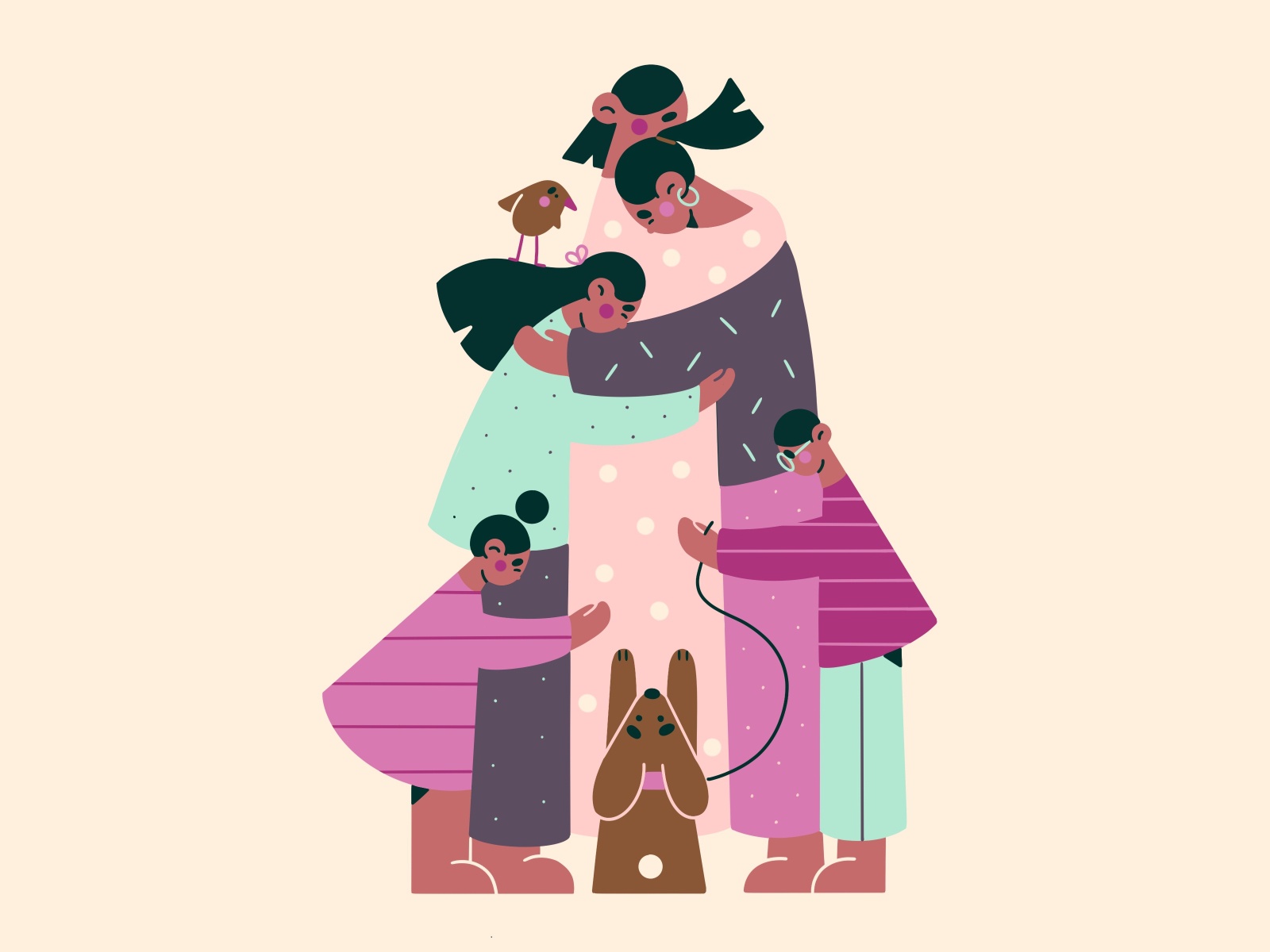 miss you vector illustration cute characters together avatar friends p.jpg
