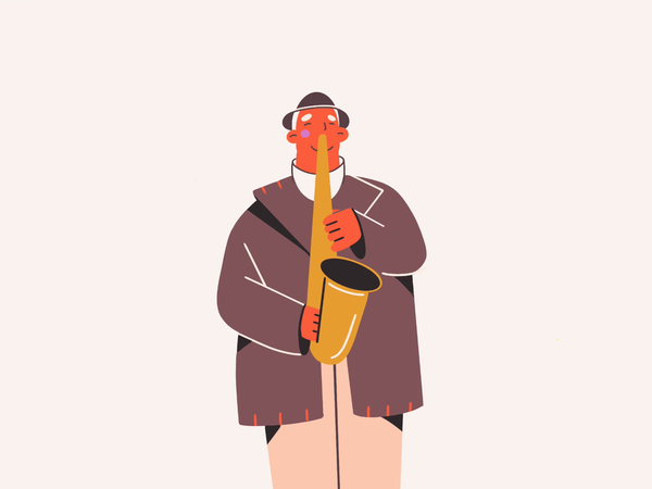 Music saxophonist saxophone happiness man colors musician music animat.png