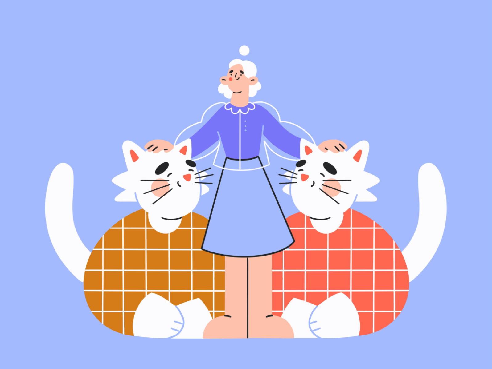 my kittens pattern love care kittens cat contrast lines line art vecto.png