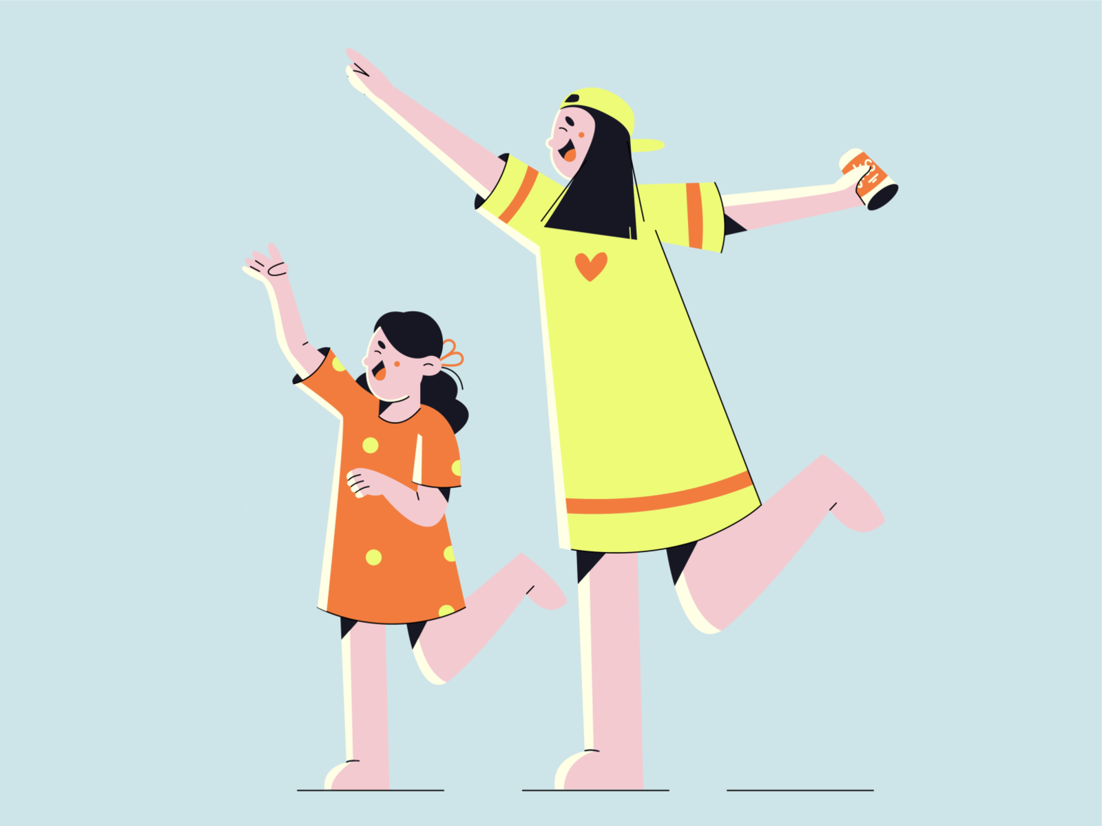 soda girls fun soda summer minimal art illustration 2d girl minimal fl.png