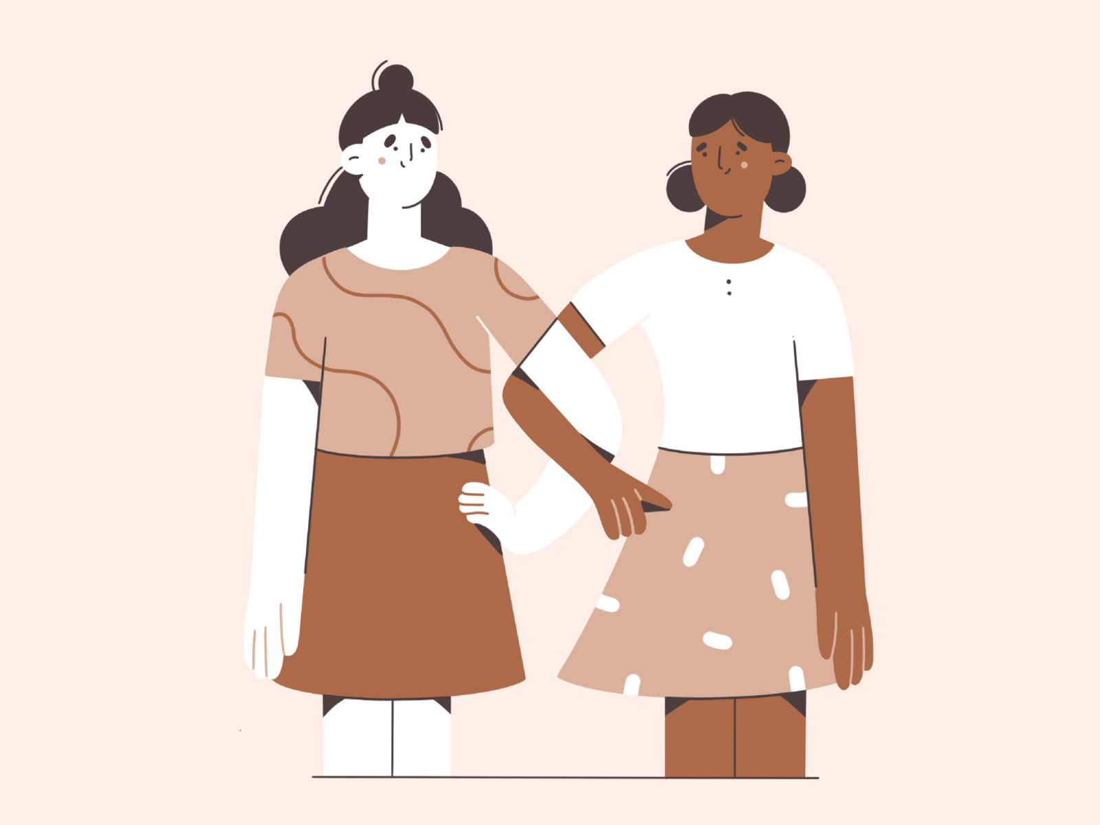 Together  minimal art love support friends equal together illustra.png