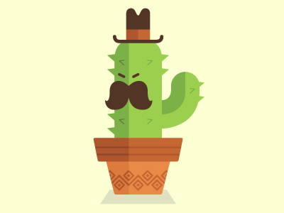 Angry hat-wearing cactus sporting a sweet moustache moustache cactus h.png