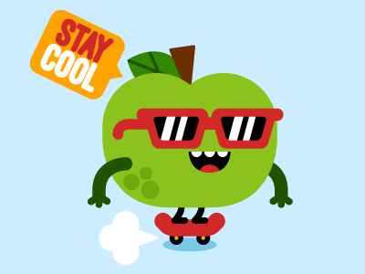 Awesome Apple sticker character vector apple.png