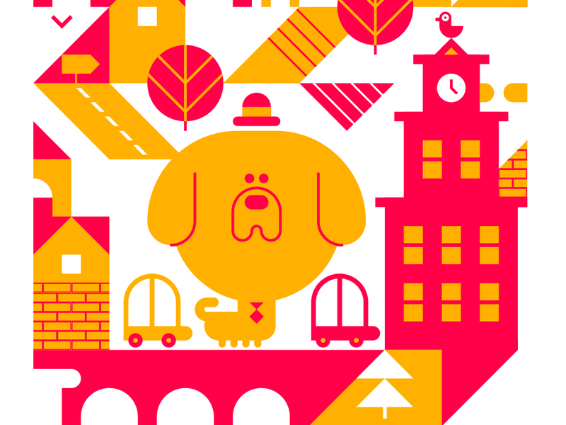 Business boy goes to town vector minimal cute dog print graphicdesgin.png