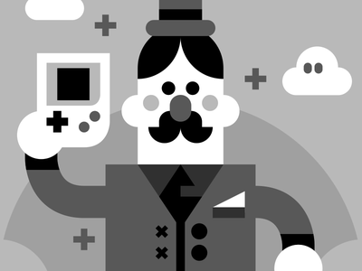 Classic vector cute gameboy.png