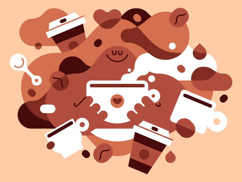 Coffee Lovers! illustration teeshirt tees shirts shirt design coffee.png