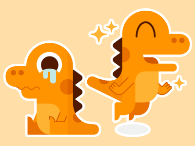 Dino! Sticker pack concept cute dinosaur dino messenger stickerset sti.png
