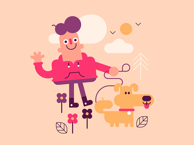 First doodle of 2019! cute dog character vector art vector doodle.png