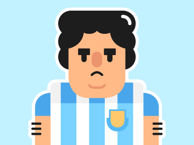 Football Heroes 1 Diego Maradona  sticker vector maradona footbal.png