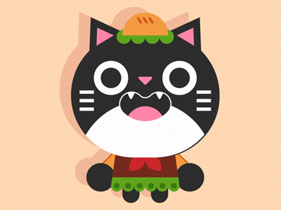 Hamburger Kitty hamburger character cute cat.png