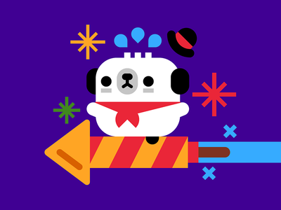 Happy New Year vector cute momo.png