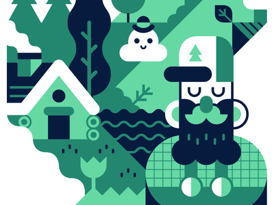 Into the woods t-shirt design vector.png