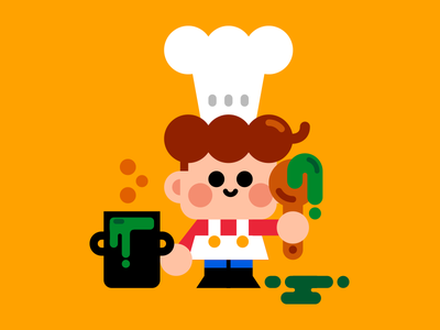 Little chef vector cute cook chef.png