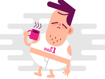 My dad is the best dad character design dad coffee.png