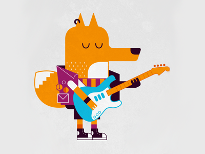 Rockin Fox character guitar fox vector.png