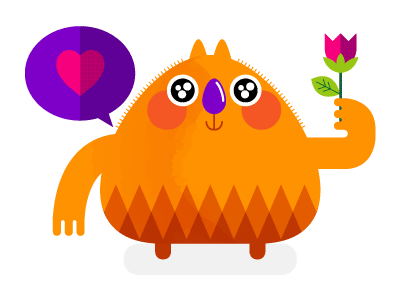 Sticker pack concept monster messenger stickerset stickers.gif