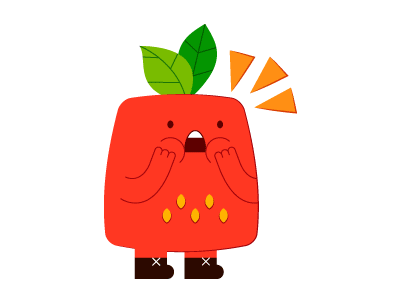 Strawberry dude - Sticker concept cute strawberry messenger stickerset.gif