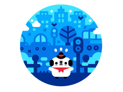 The big bustling city stresses me out vector character cute momo.png
