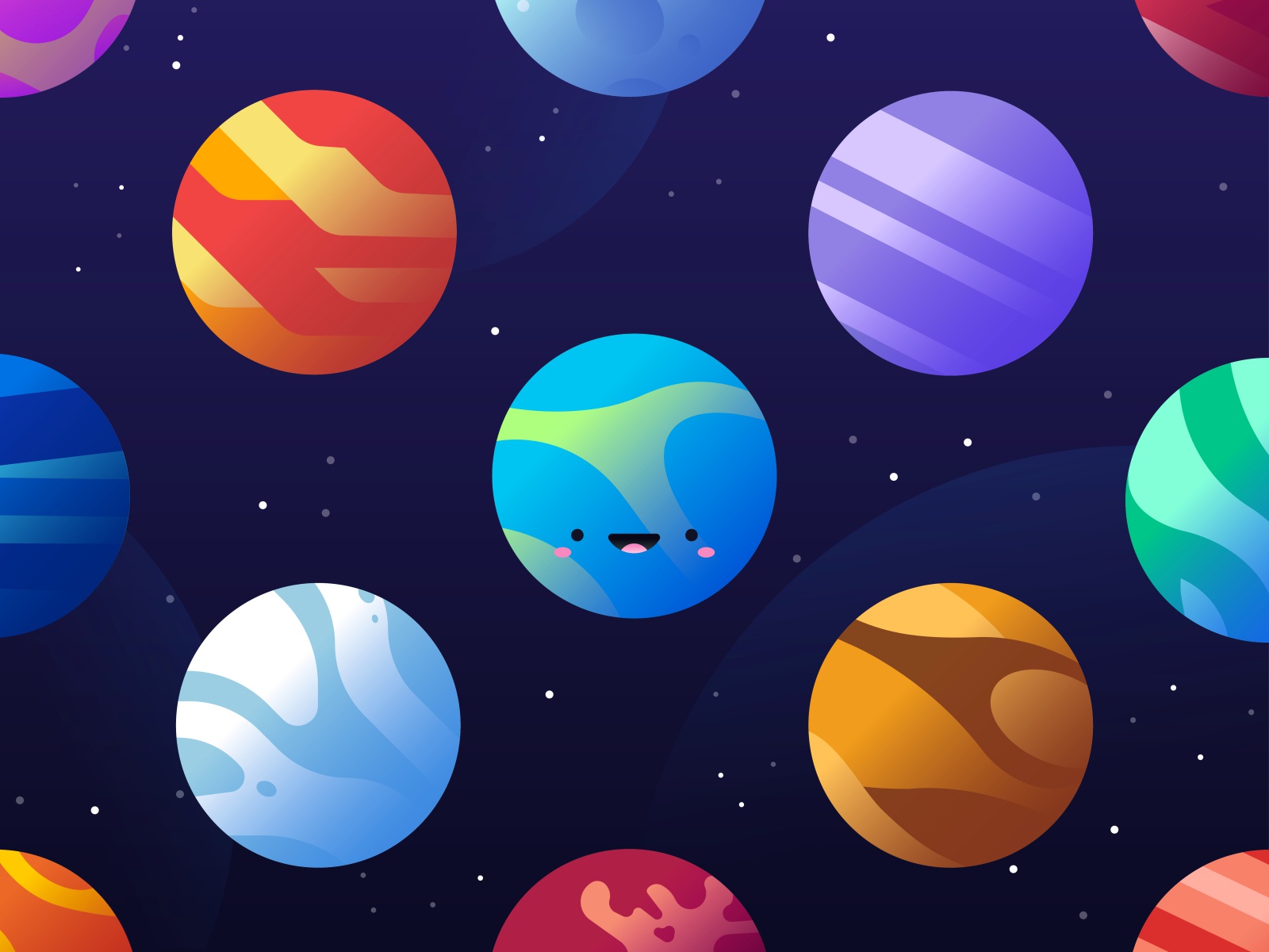 Elsanow Planet Variations planet pack art space icon design gradient m.jpg