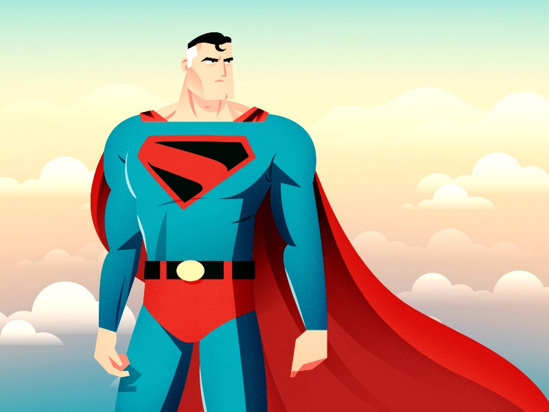 Kingdom Come character clouds dawn sky hero superman vector cinema cre.jpg