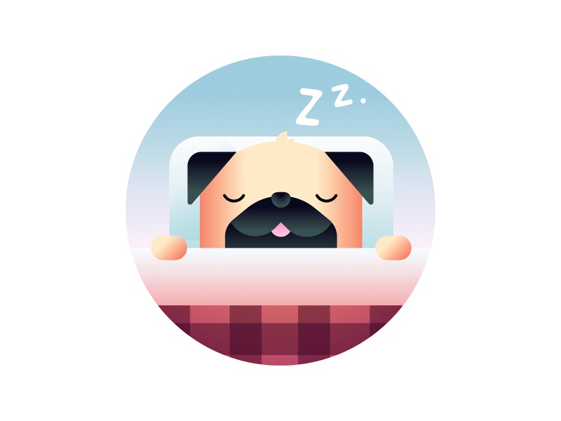 Puggo pattern dog icon design vintage logo gradient art minimal flat v.jpg