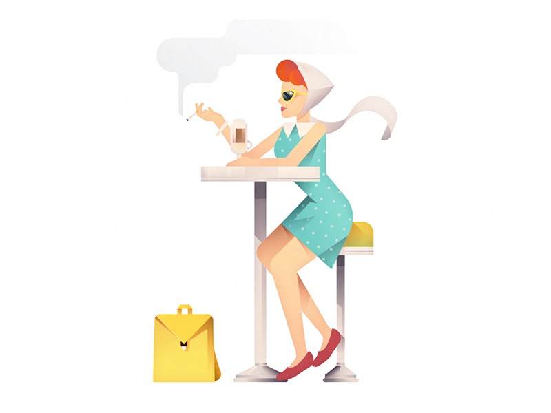 Stay Sassy coffee character vector gradient shadow smoke interior glas.jpg