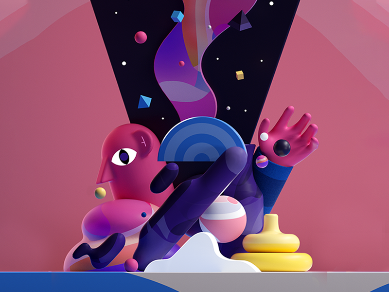 2 invites graphic colors design illustration letter 36days shape 3d 2d.png