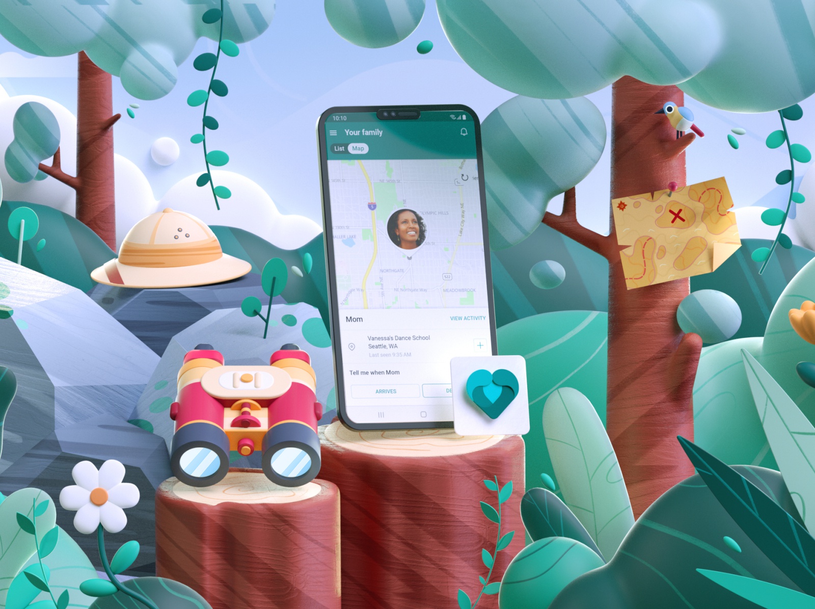 3d Phone Jungle Explorer forest jungle phone ui graphic colors shape i.jpg