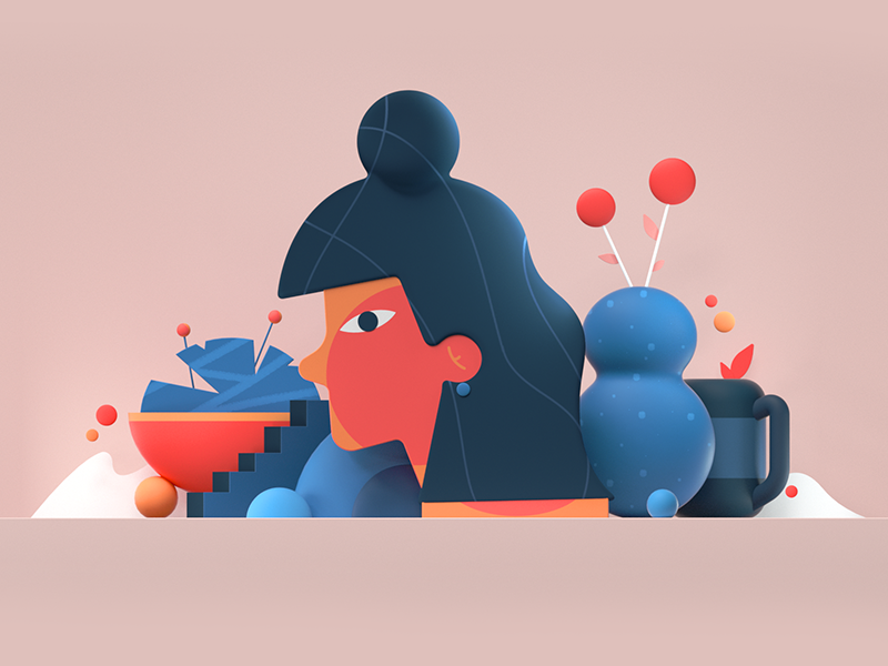 Abstract Girl nature design colors graphic illustration structure shap.png