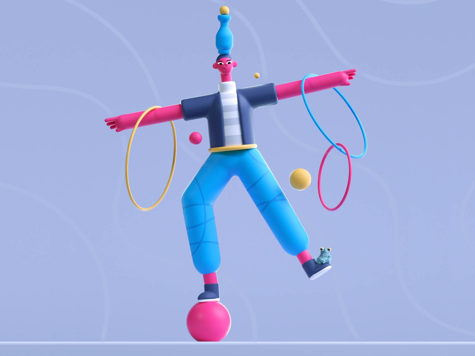 Balanced Character play fun pattern characterdesign character colors s.jpg