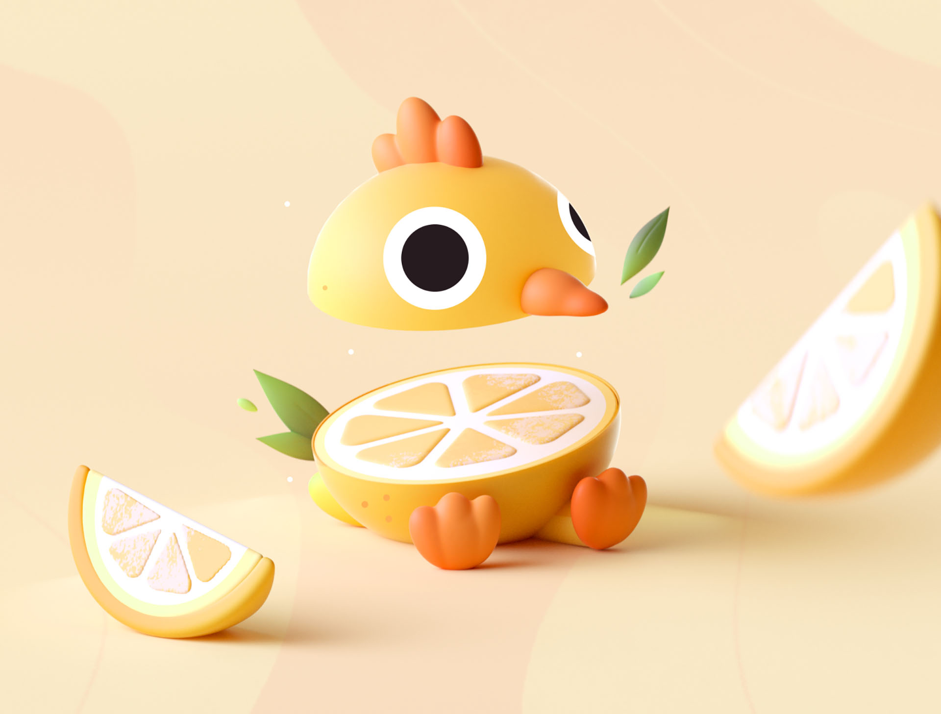Chicken Lemon food lemon bird chicken graphic colors shape illustratio.jpg