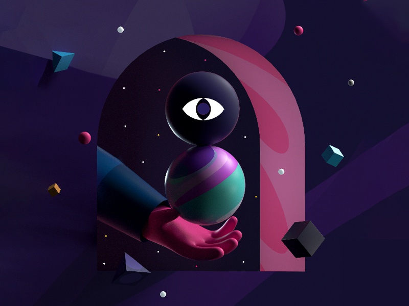 COSMOS EYE colors graphic illustration circle letter 36days shape 2d 3.jpg