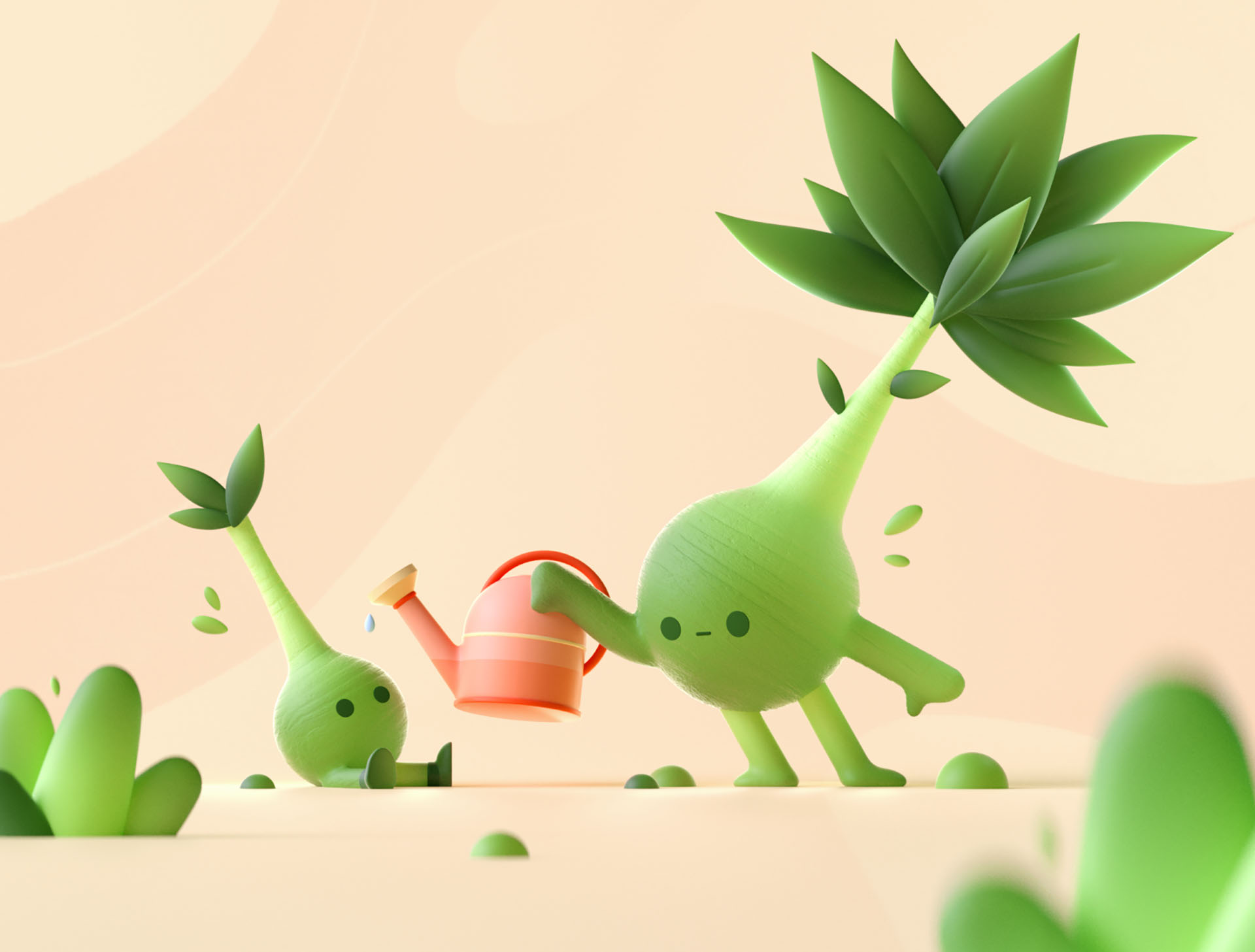 Cute Plants character plants graphic colors shape illustration 3d 2d.jpg