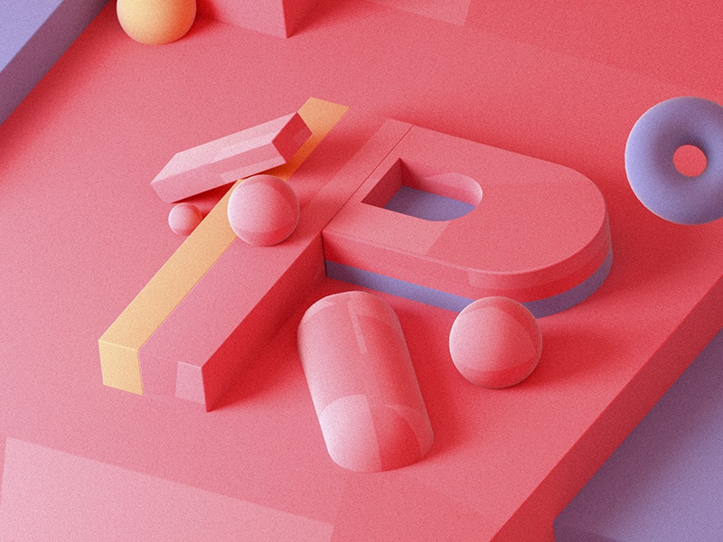Letter R 36days letter architecture structure circle 2d black shape 3d.jpg