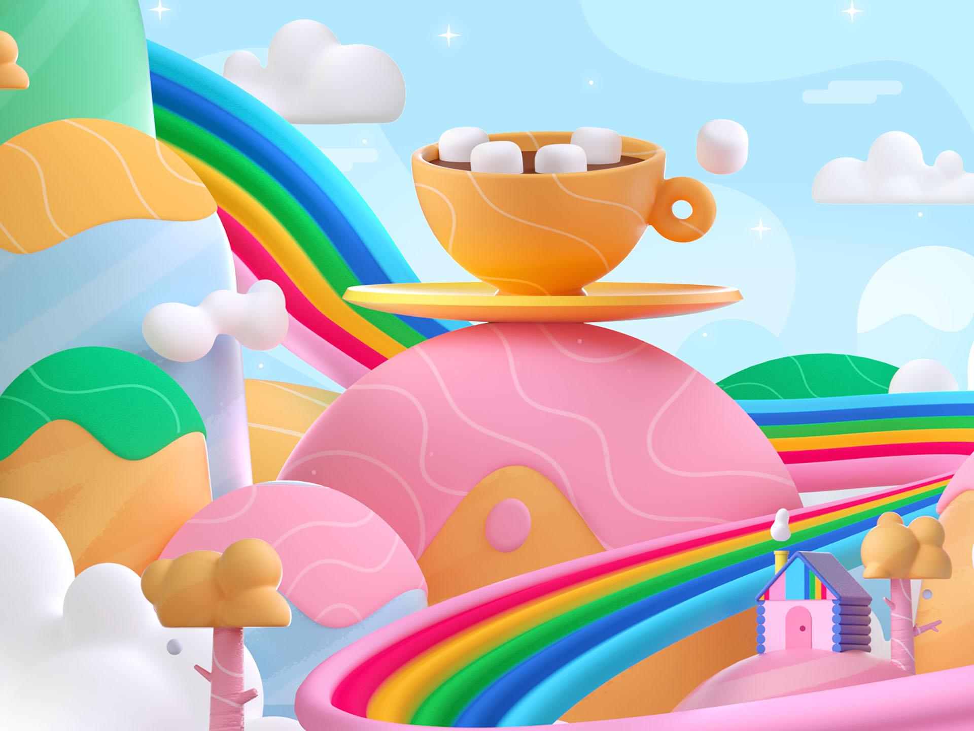 Rainbow Coffee space fun world cup coffee rainbow colors shape illustr.jpg