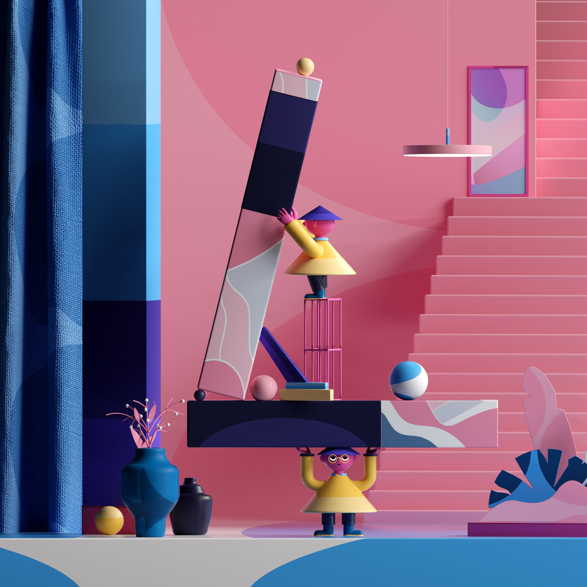 Space  3D 2D colorful ILLUSTRATION  abstract planet Character shapes d (8).jpg