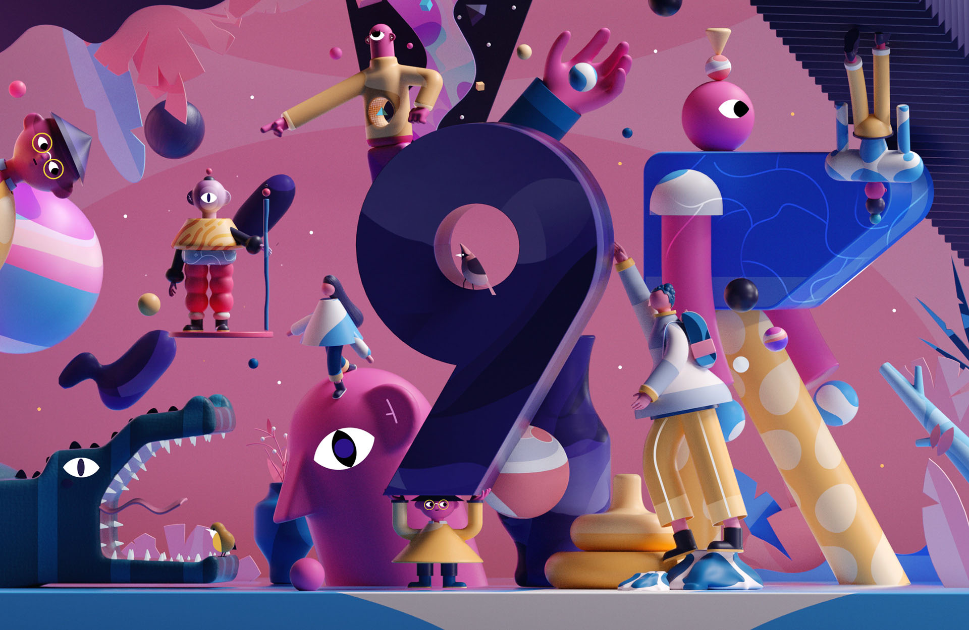 Space  3D 2D colorful ILLUSTRATION  abstract planet Character shapes d (23).jpg