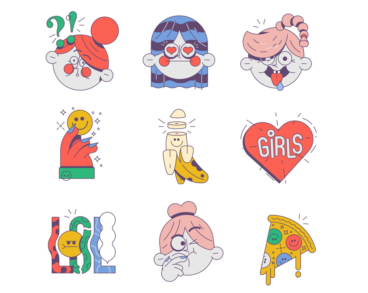 GO GIRL! - sticker pack for Sticker.place - justyna stasik illustratio.png