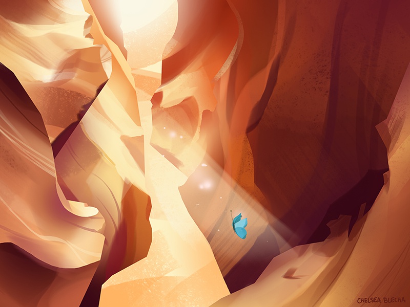 Antelope Canyon digital painting digital art outdoors hiking light pho.jpg