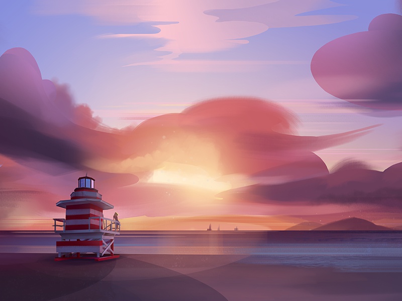 Hard Feelings illustration design ocean beach environment design envir.jpg