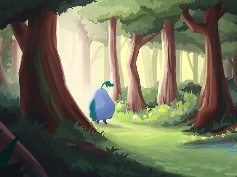Into The Forest photoshop nature illustration painting environment bac.jpg