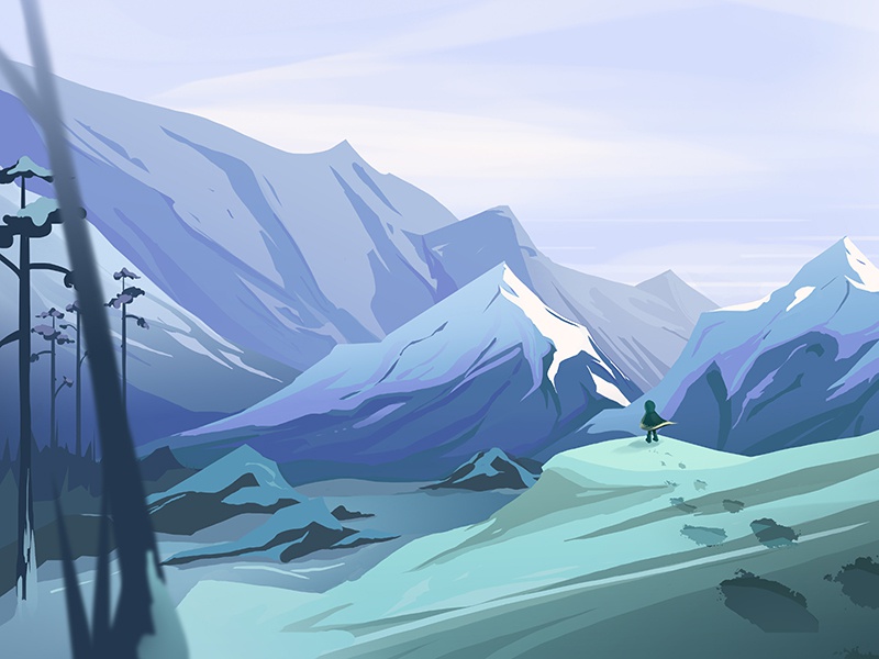 Mountains Are Calling nature mountains painting photoshop environment.jpg